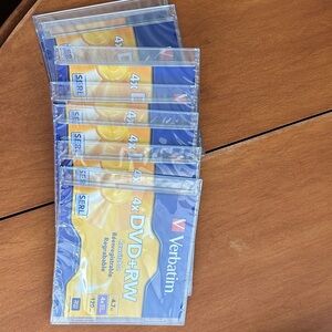 Verbatim 4x DVD+RW Rewritable Discs - Blue and Yellow